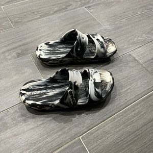 Black and White Crocs